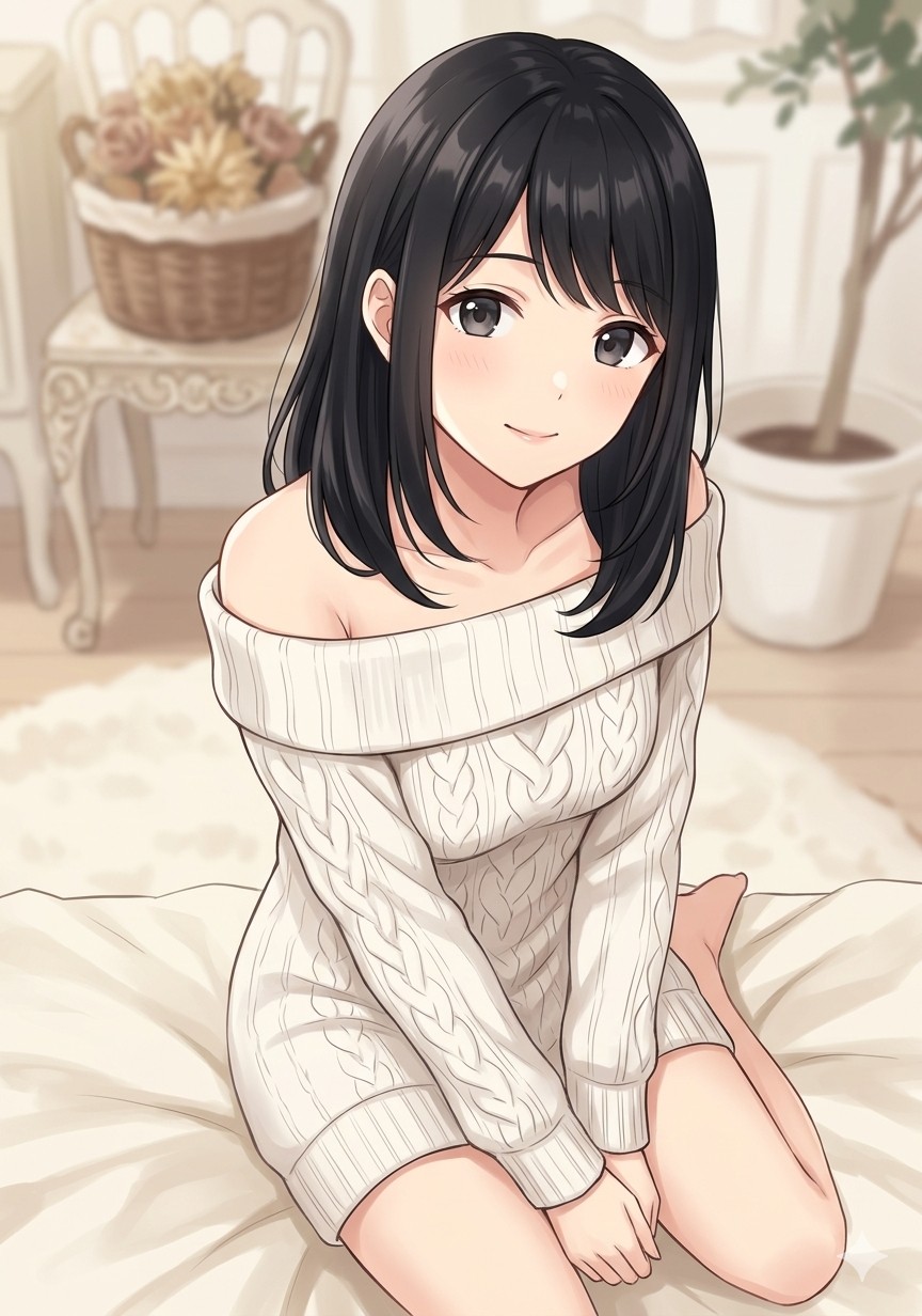 プロフィール写真向けの上目遣いポーズ