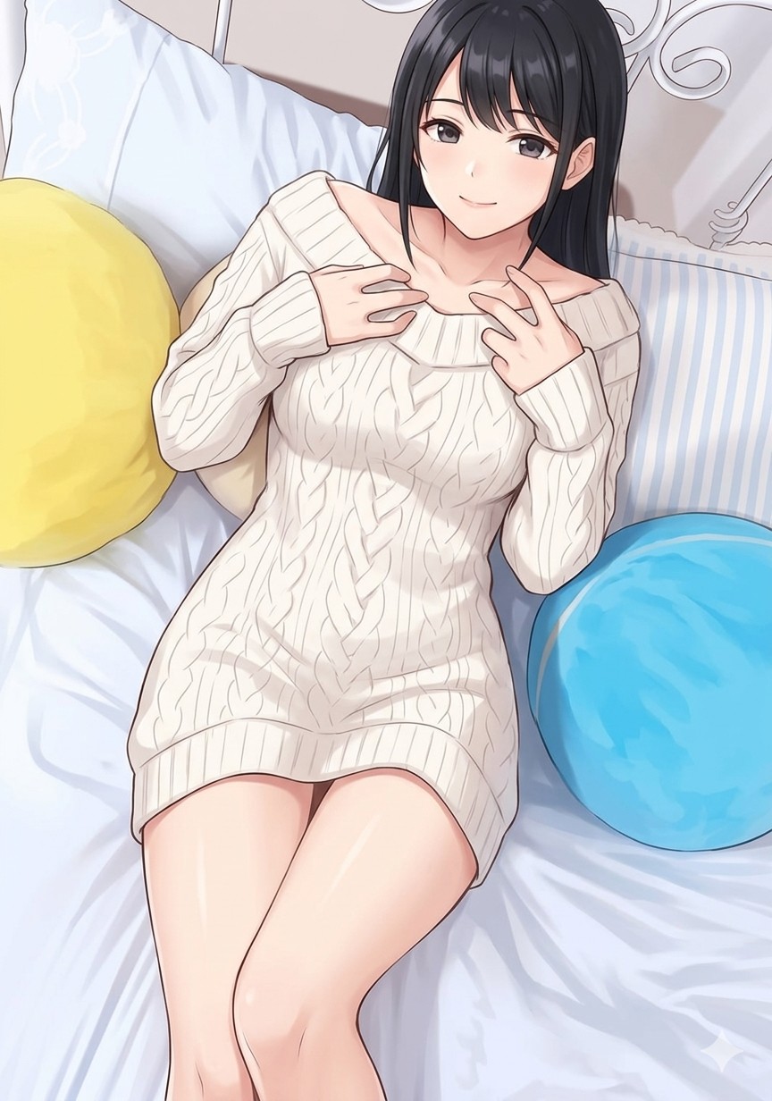 プロフィール写真向けの仰向けポーズ