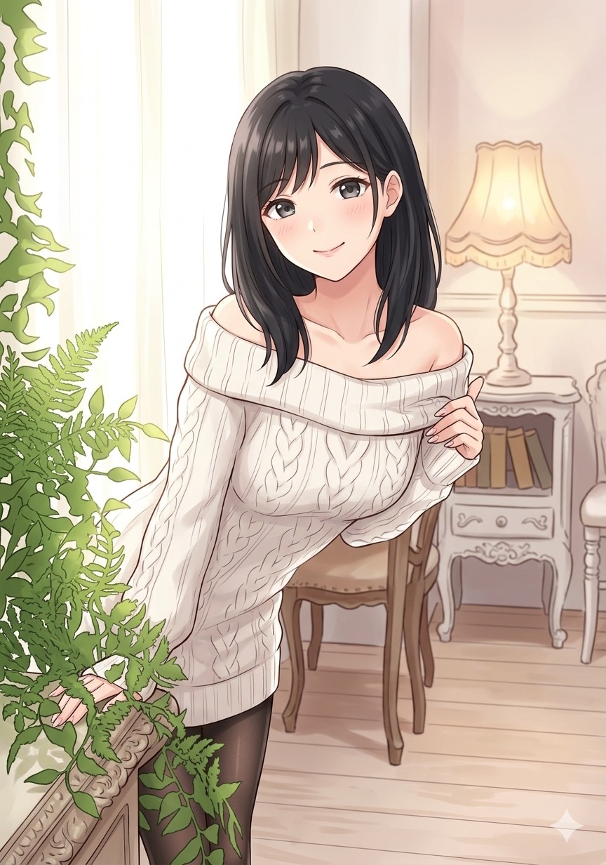 プロフィール写真向けの窓際ポーズ