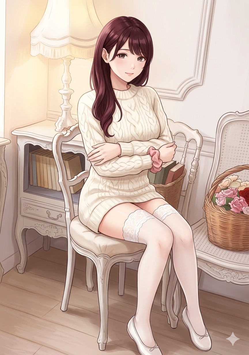 プロフィール写真向けの椅子座りポーズ
