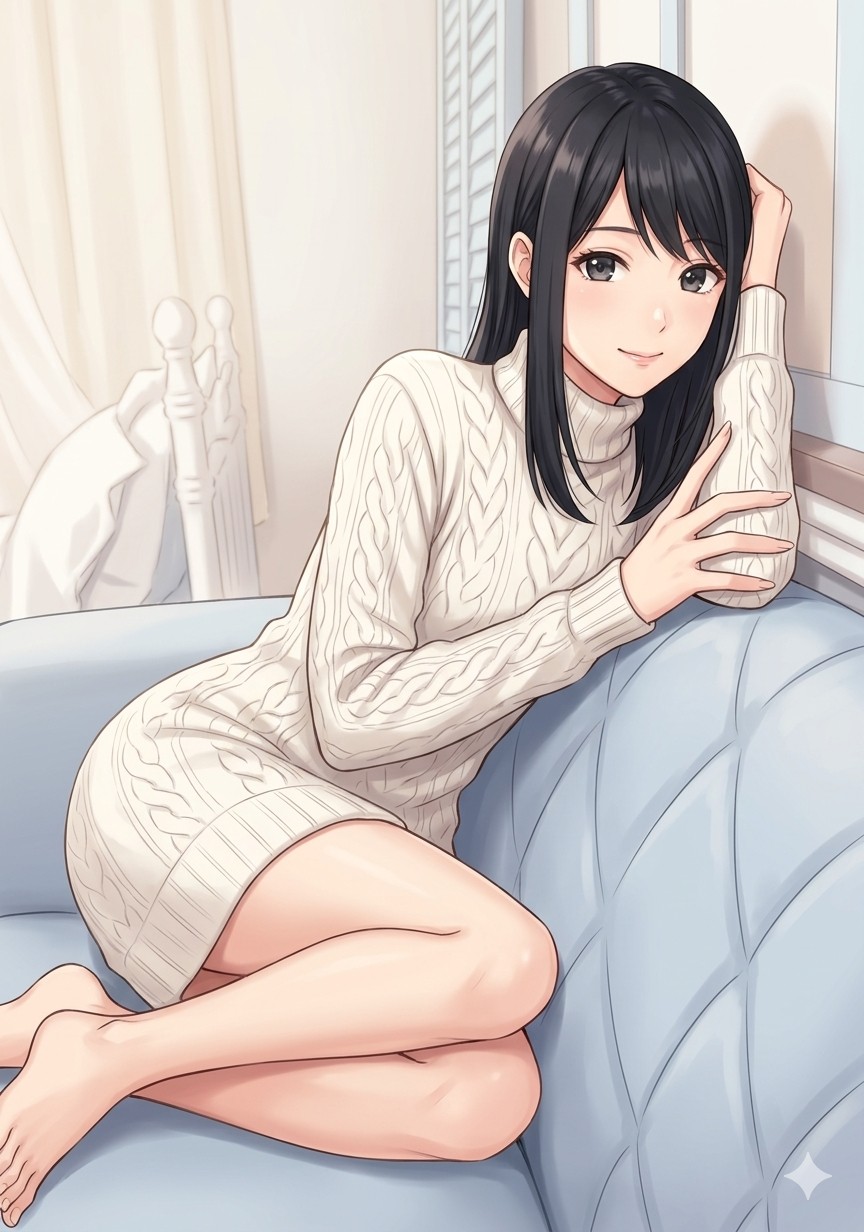 プロフィール写真向けのソファポーズ