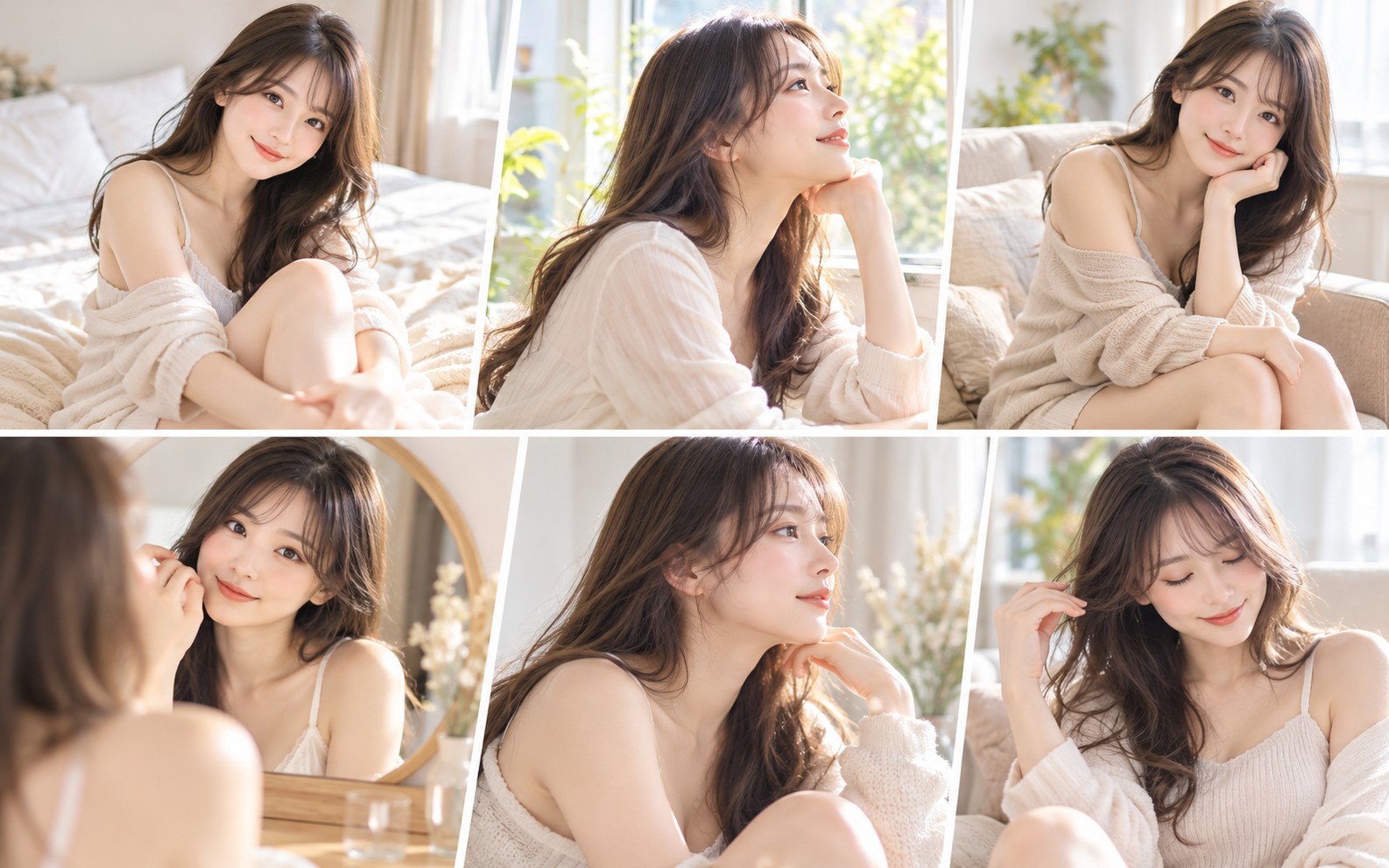 写メ日記やSNSで使いやすいポーズの作例イメージ